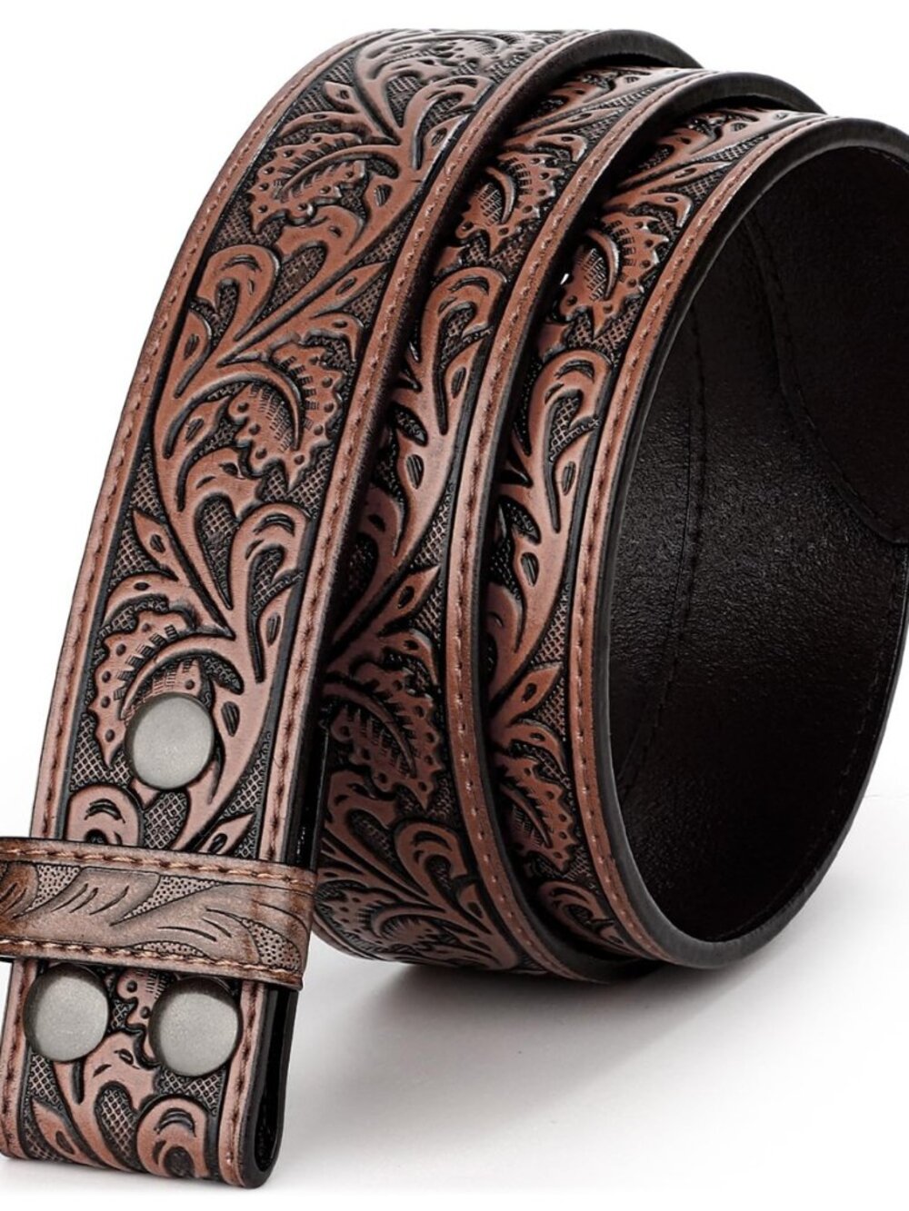 Western Leather Belt Strap for Men Women Cowgirl Cowboy Belt Gifts